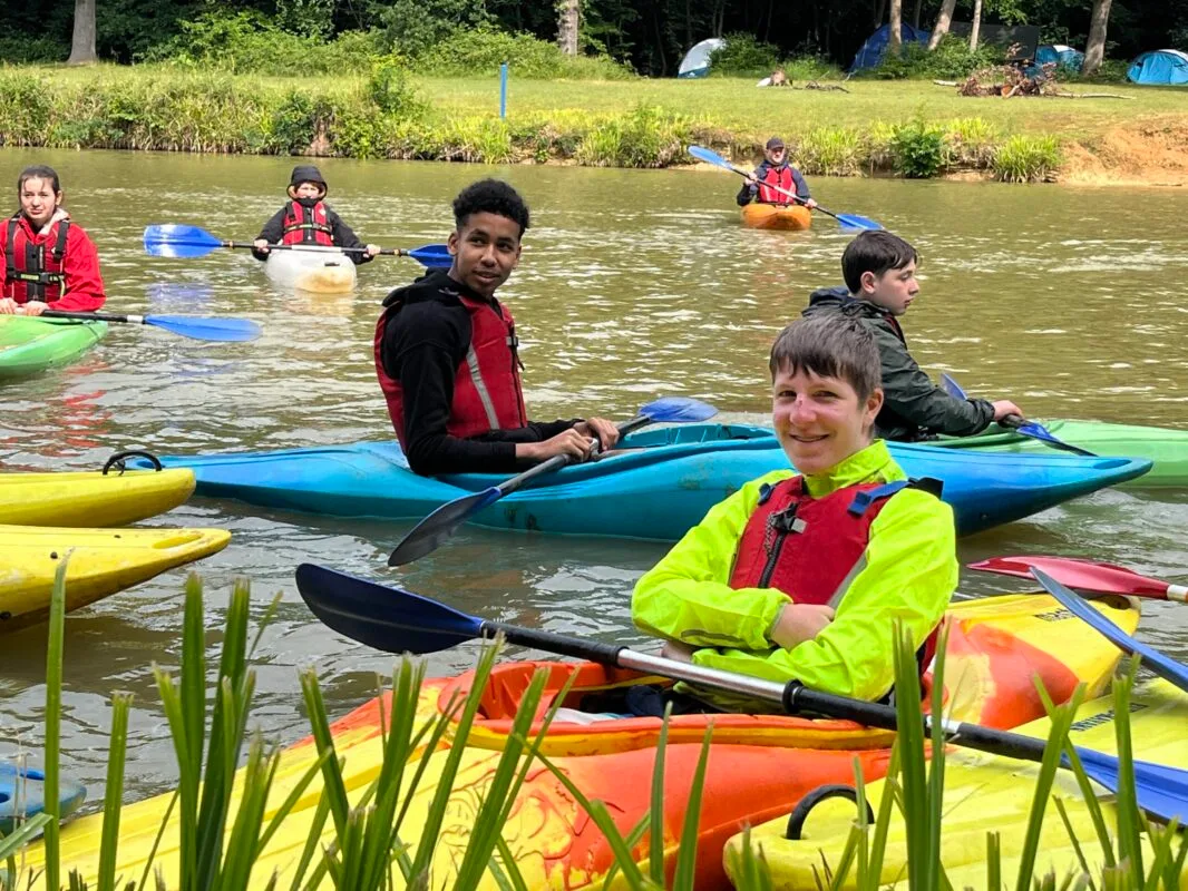 Scouts in the water at Thriftwood in Essex