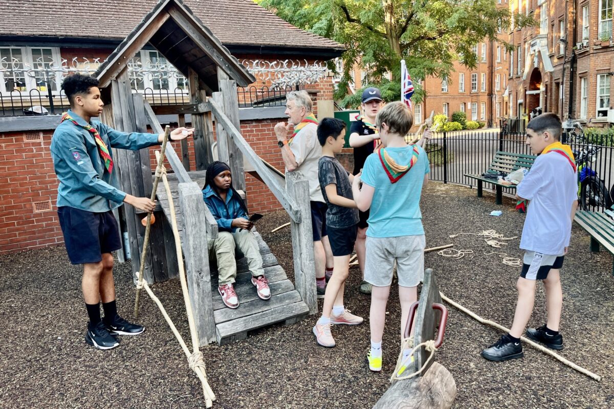 Scouts enjoy the sunshine