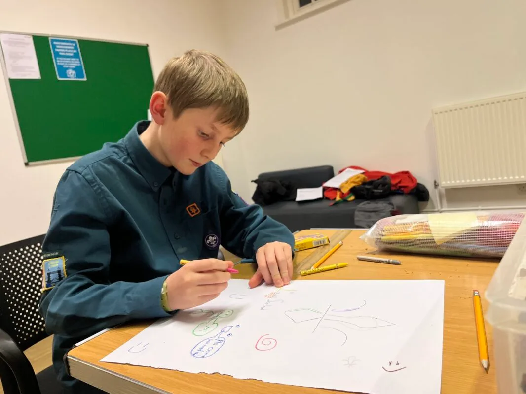 Scout draw a possible flag layout