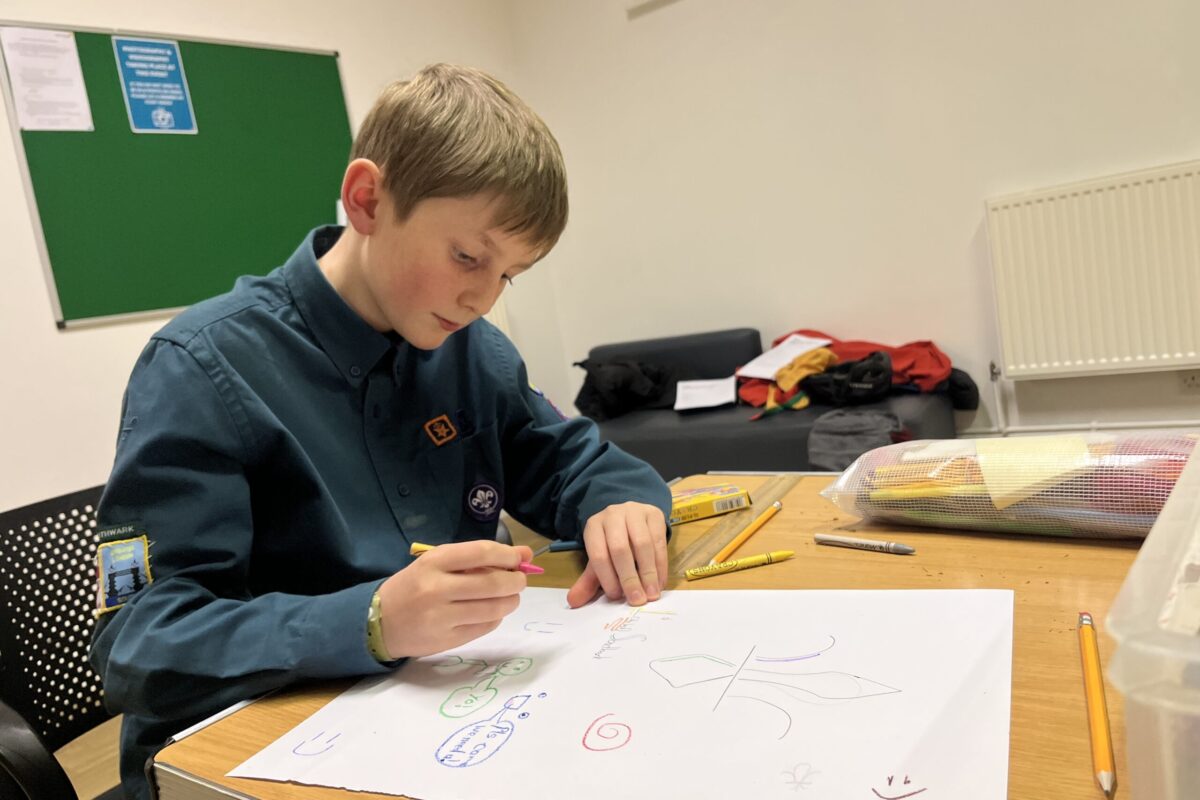 Scout draw a possible flag layout