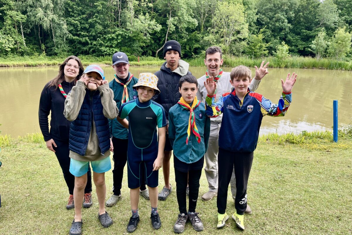 Scouts at Thriftwood Scout Campsite in Essex